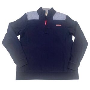 Vineyard Vines Womens 1/4 Zip Classic Patchwork Shoulder Shep Sweatshirt Small